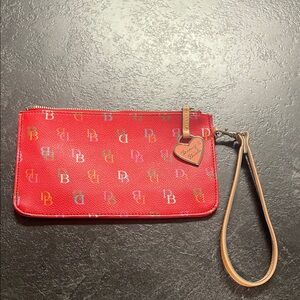 Vintage Dooney & Bourke Red Signature Wristlet